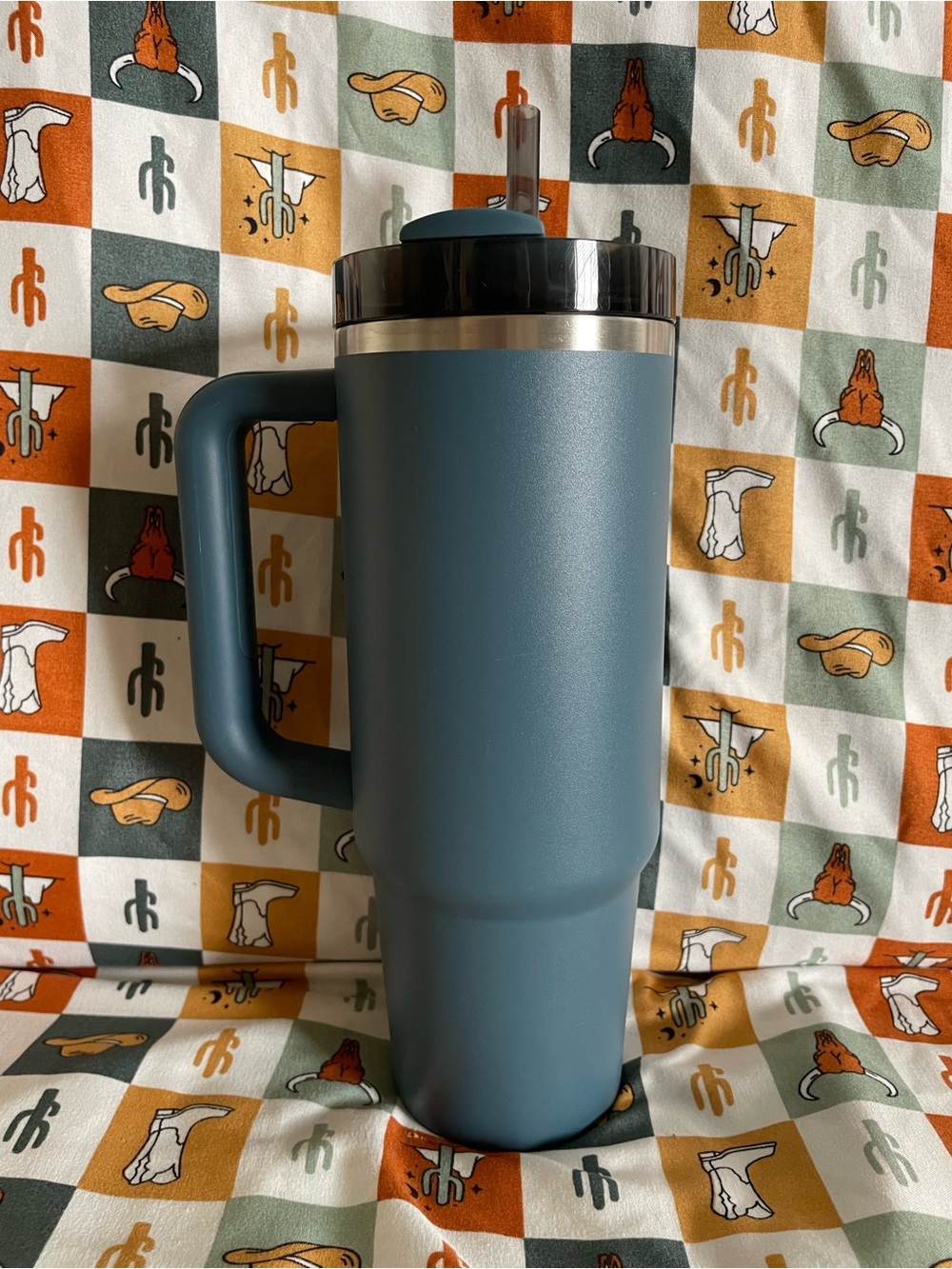 Stanley Matte Blue 30 oz Tumbler with Handle - Picture 2 of 7